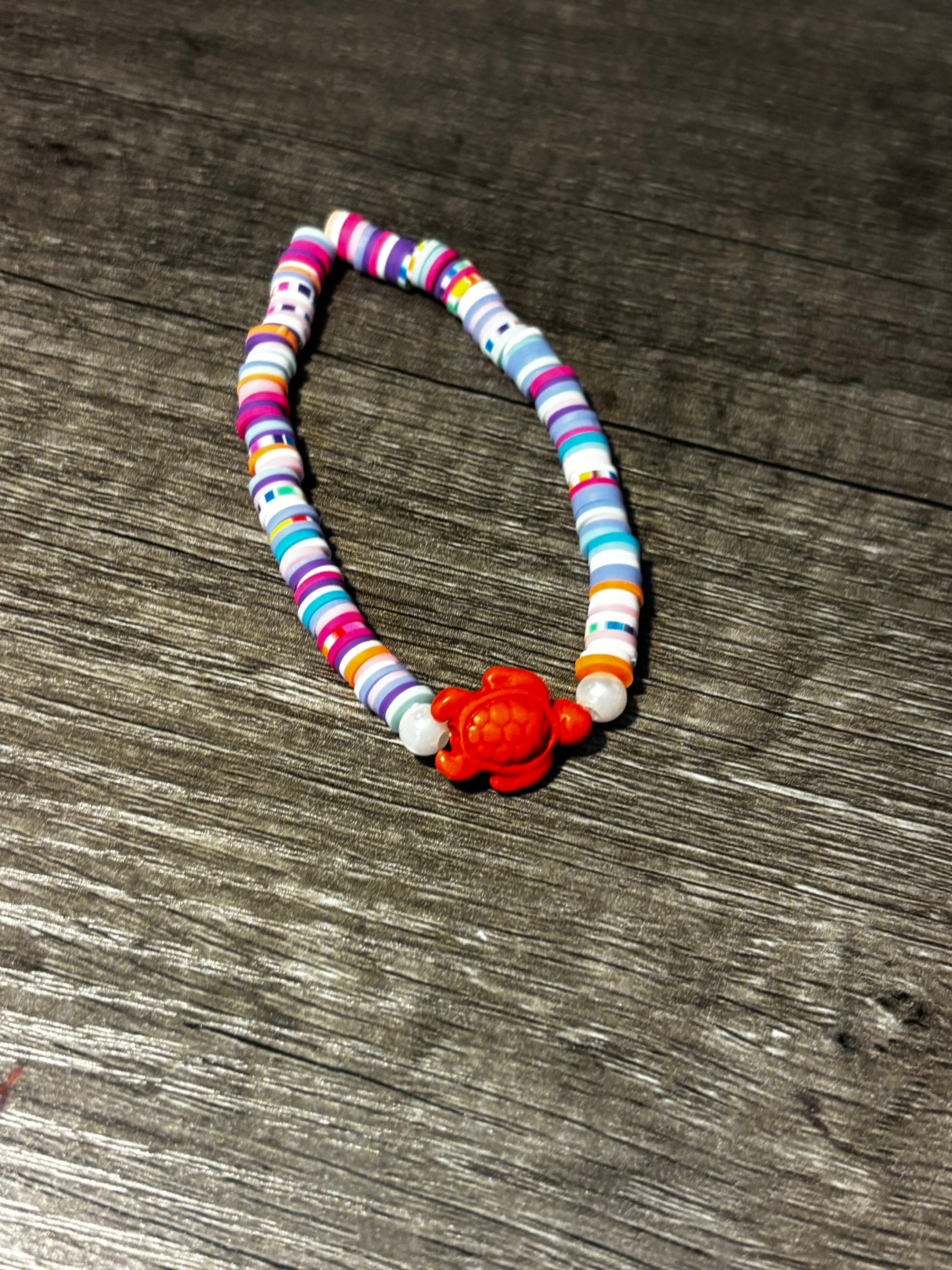 Turtle Crush Clay Bead Bracelet