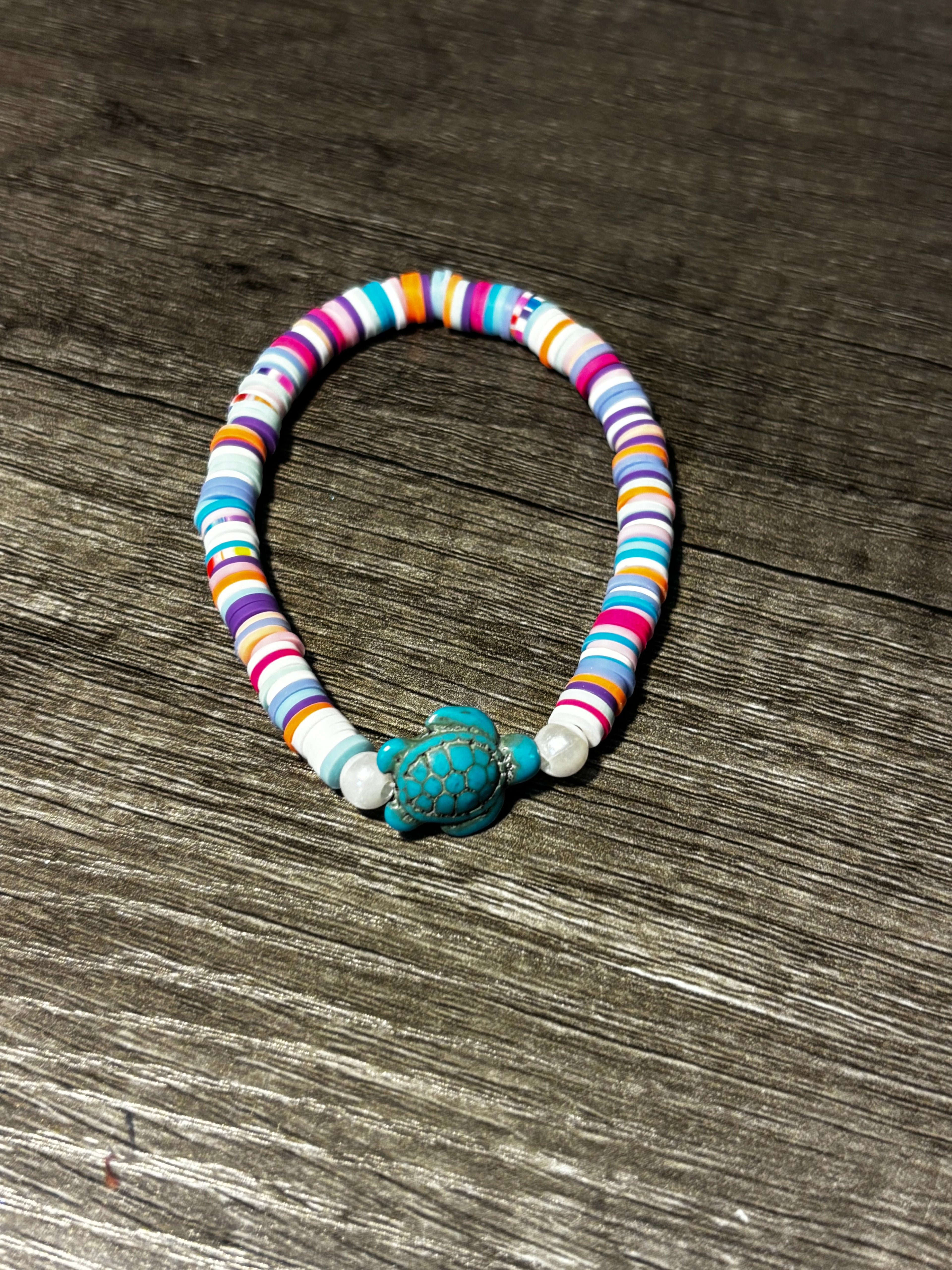 Turtle Crush Clay Bead Bracelet