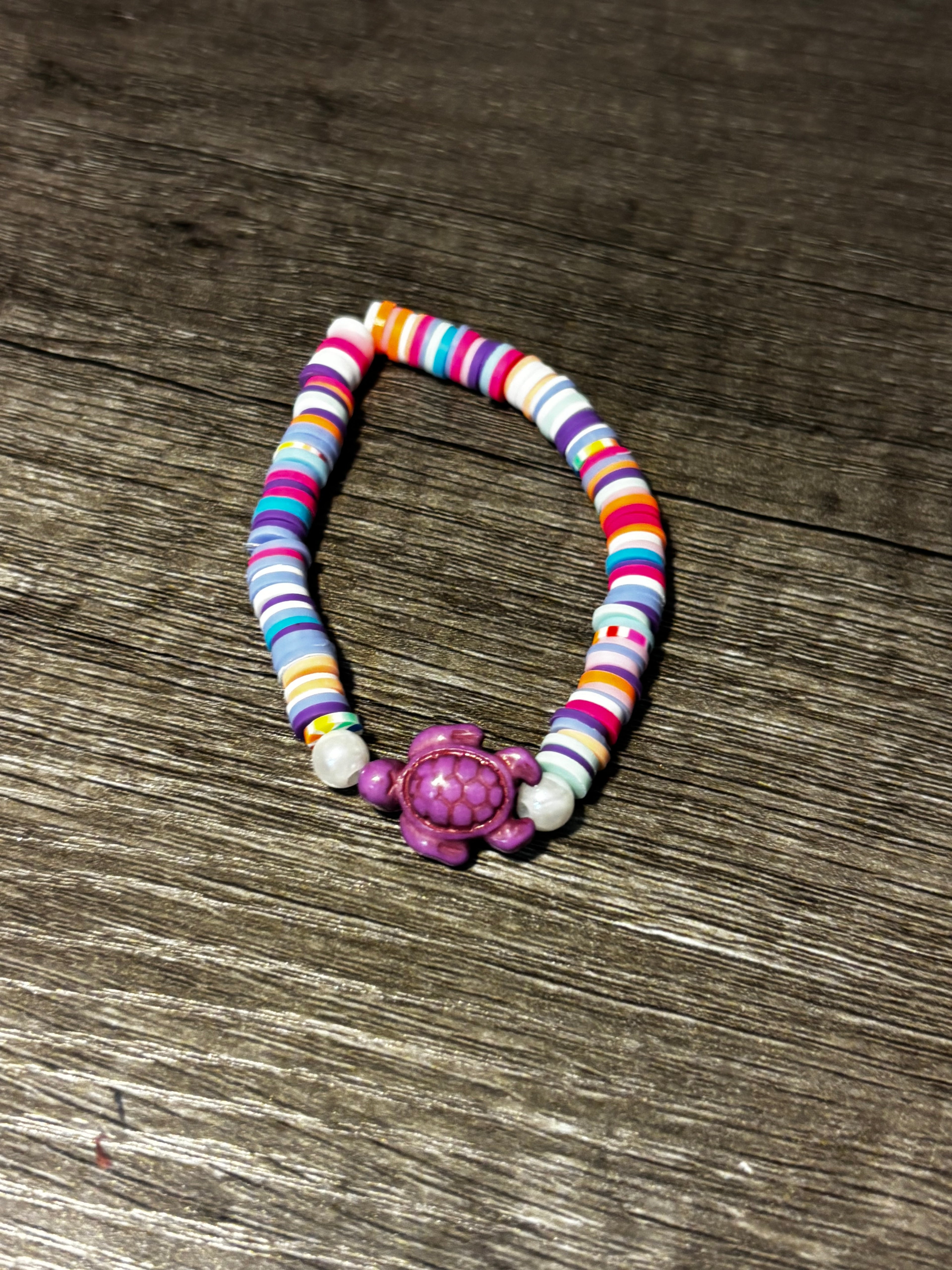 Turtle Crush Clay Bead Bracelet