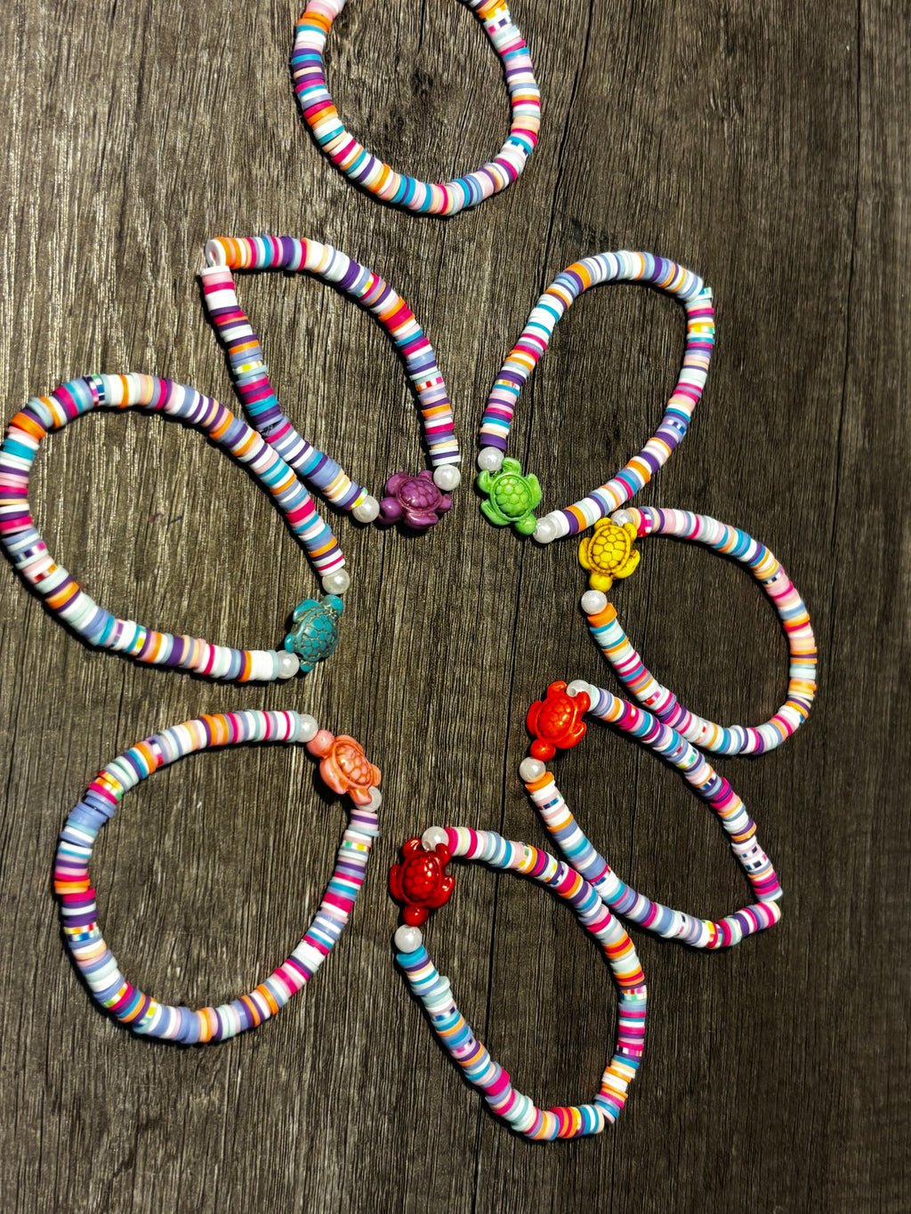 Turtle Crush Clay Bead Bracelet