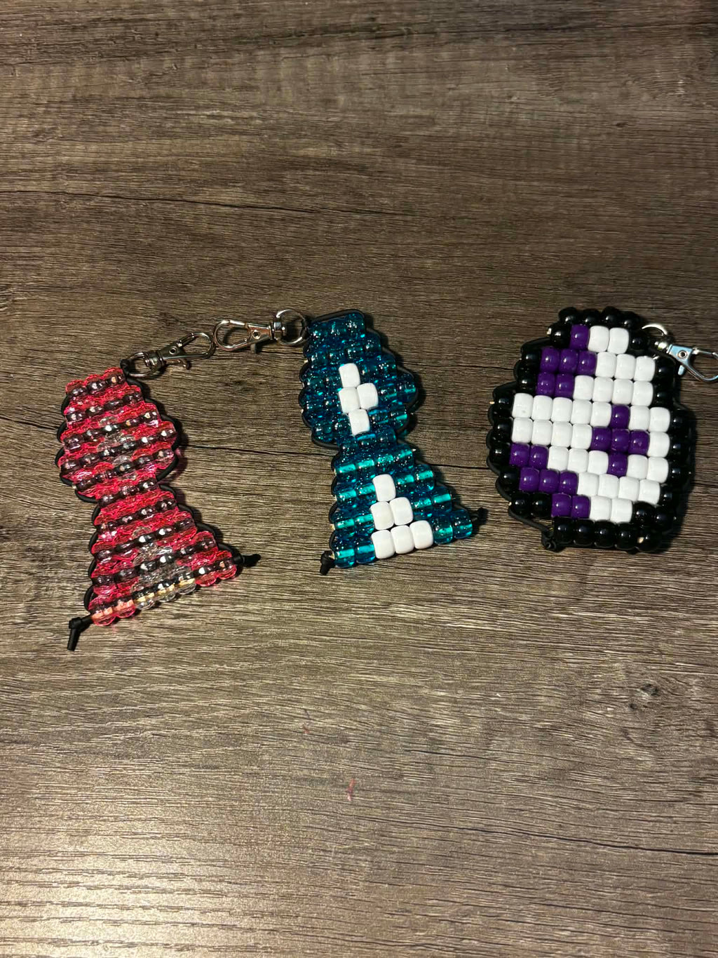 Pony Bead Bag Charm/ Key Chain