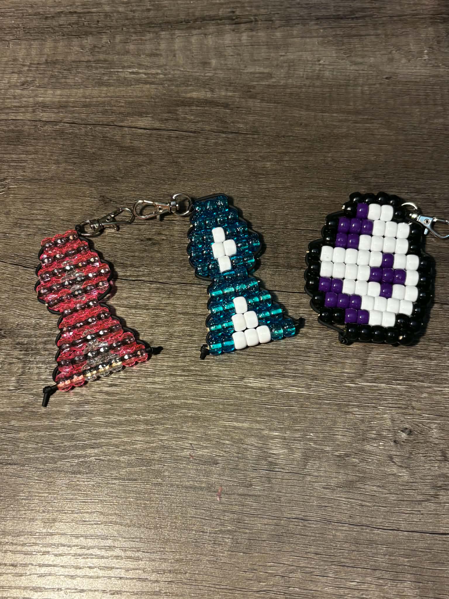 Pony Bead Bag Charm/ Key Chain
