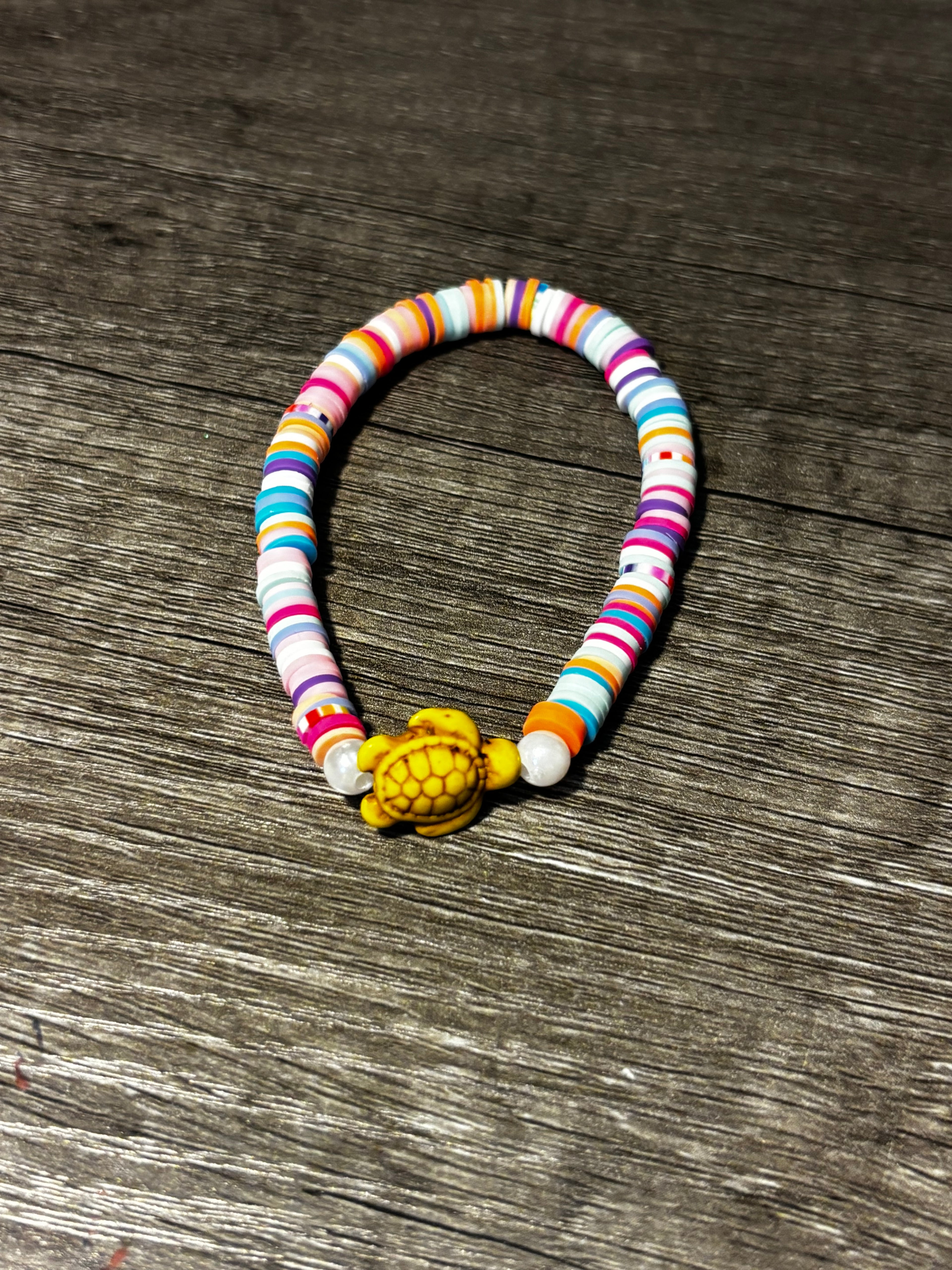 Turtle Crush Clay Bead Bracelet