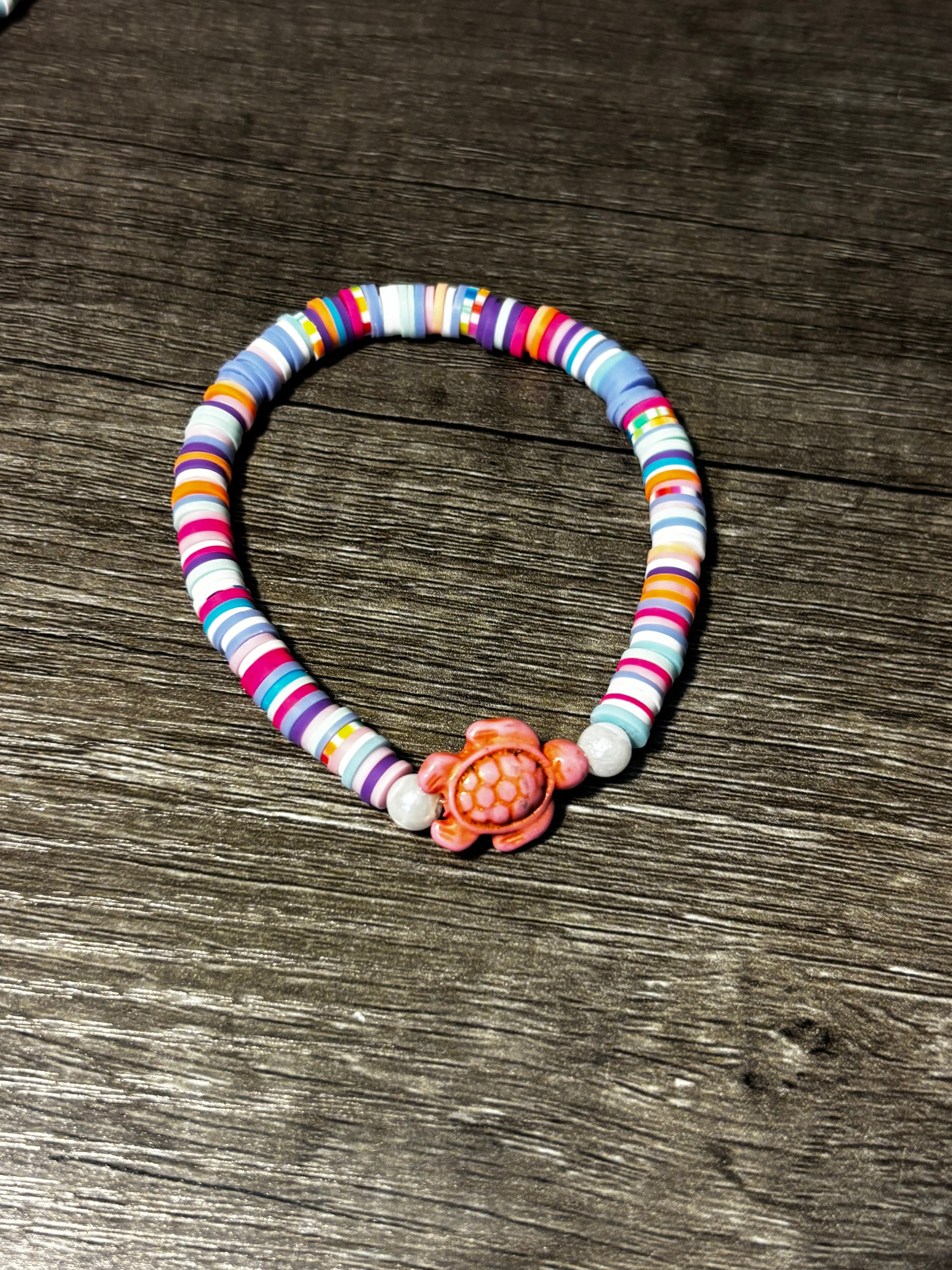 Turtle Crush Clay Bead Bracelet