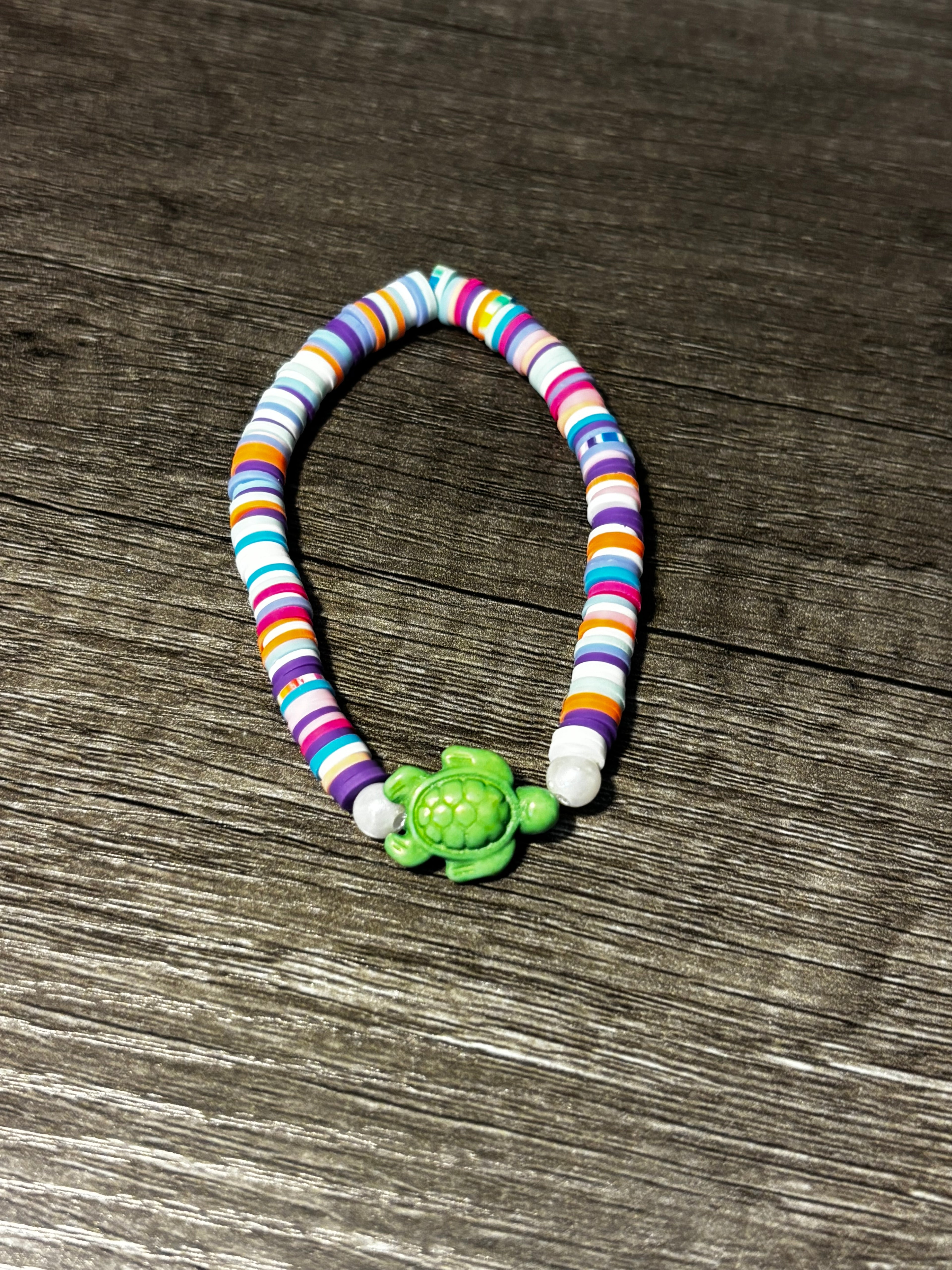 Turtle Crush Clay Bead Bracelet