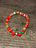 Strawberry Crush Clay Bead Bracelet